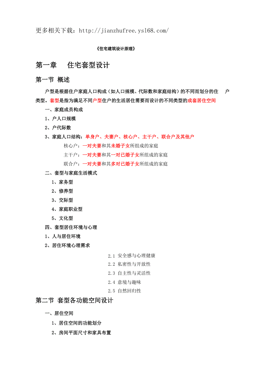 住宅建筑设计原理_第1页