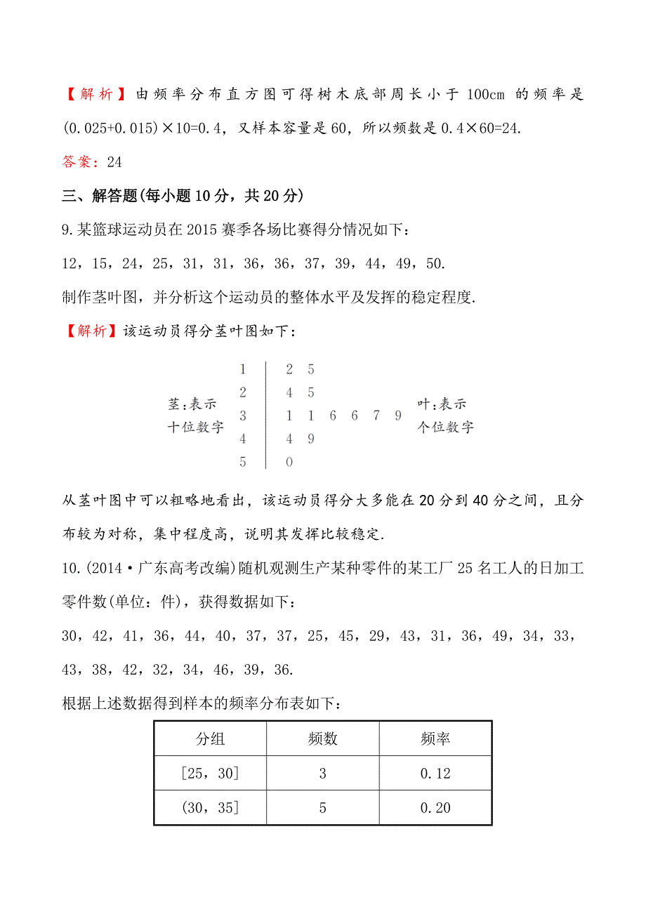 【人教A版】高中数学必修三作业与测评课时提升作业(十二)2.2.1_第4页