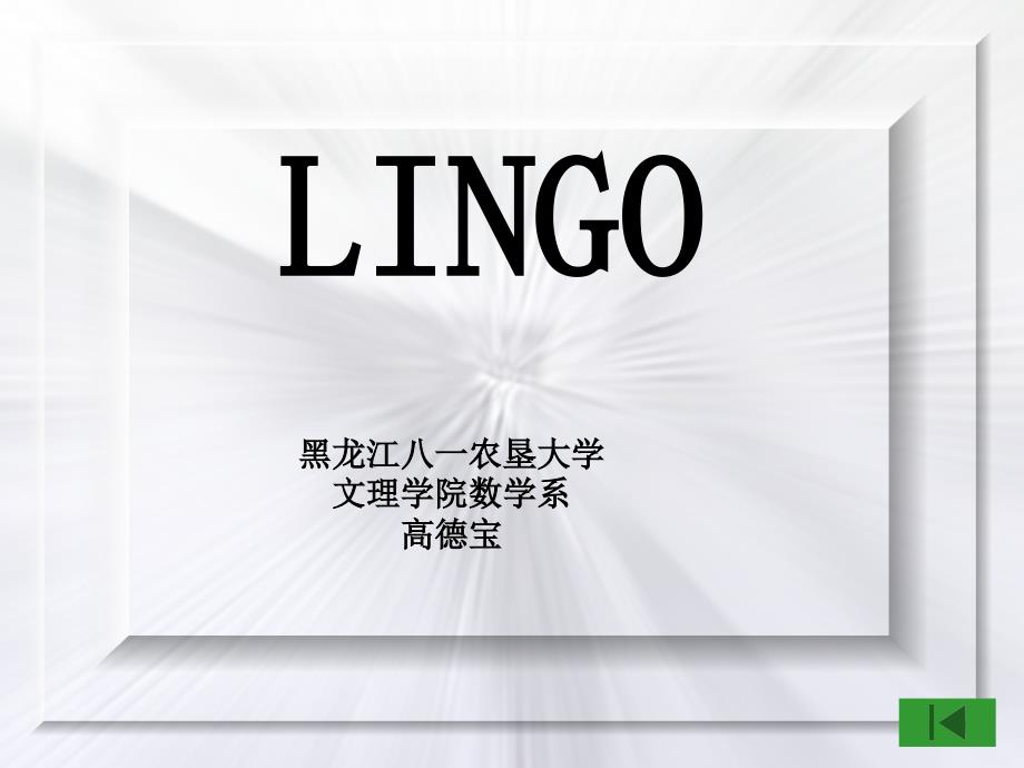 Lingo的基本使用方法课件_第1页