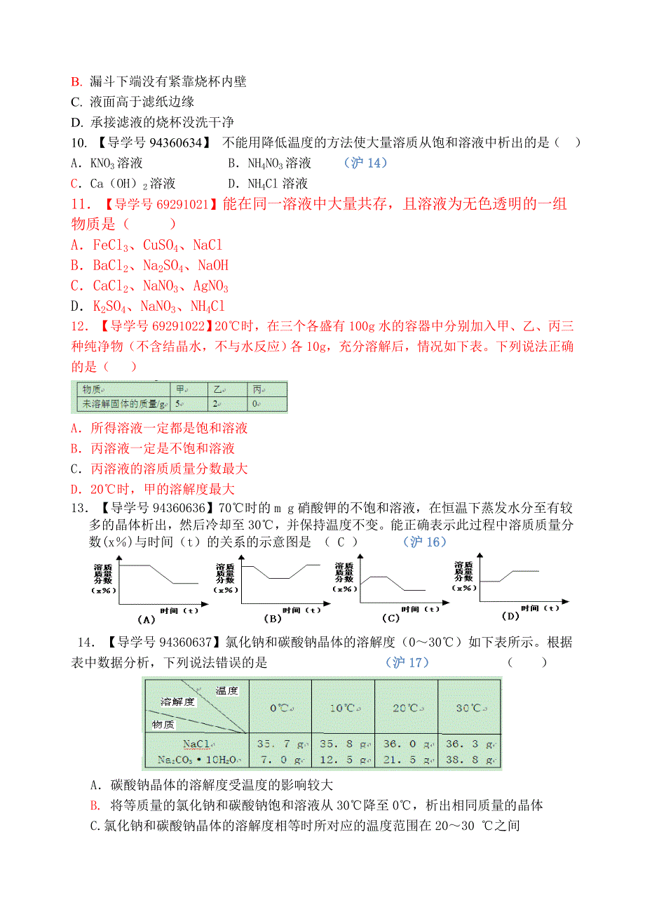 最新 鲁教版九年级化学：第八单元测试题_第2页