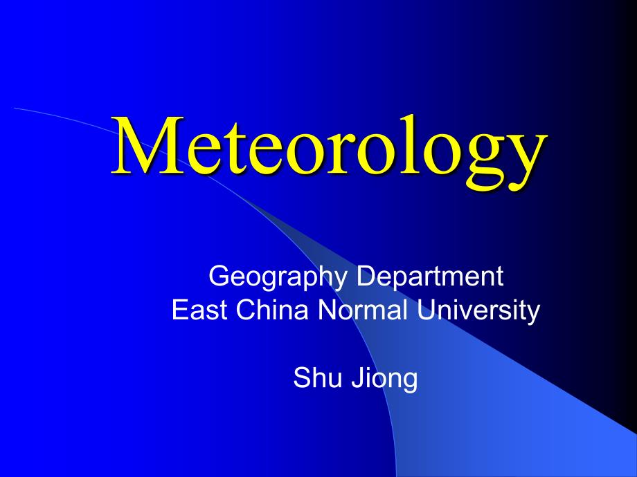 双语教学实例Metorology_第1页