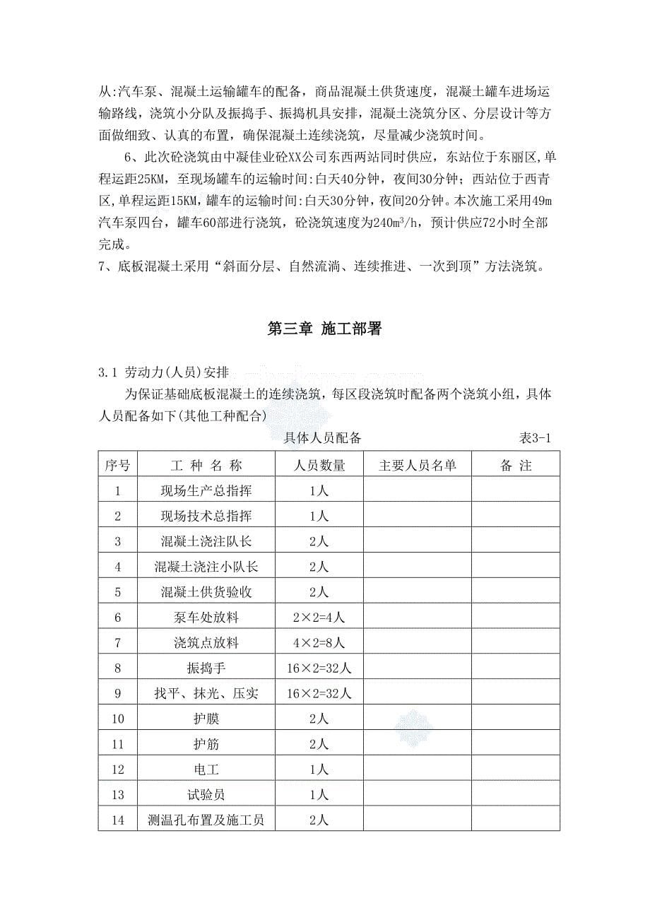 筏板基础大体积混凝土施工方案温度控制措施范本_第5页