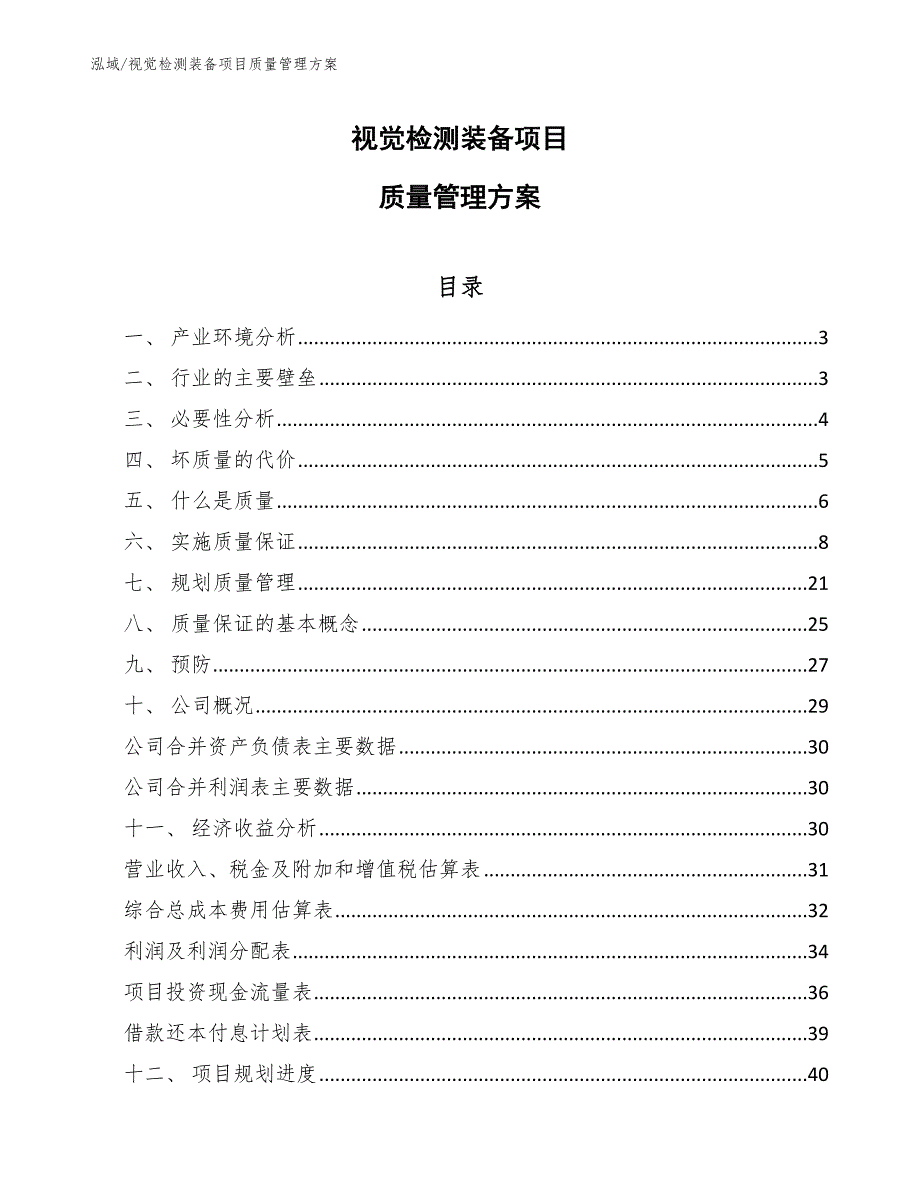 视觉检测装备项目人力资源管理可行性分析（范文） (1)_第1页