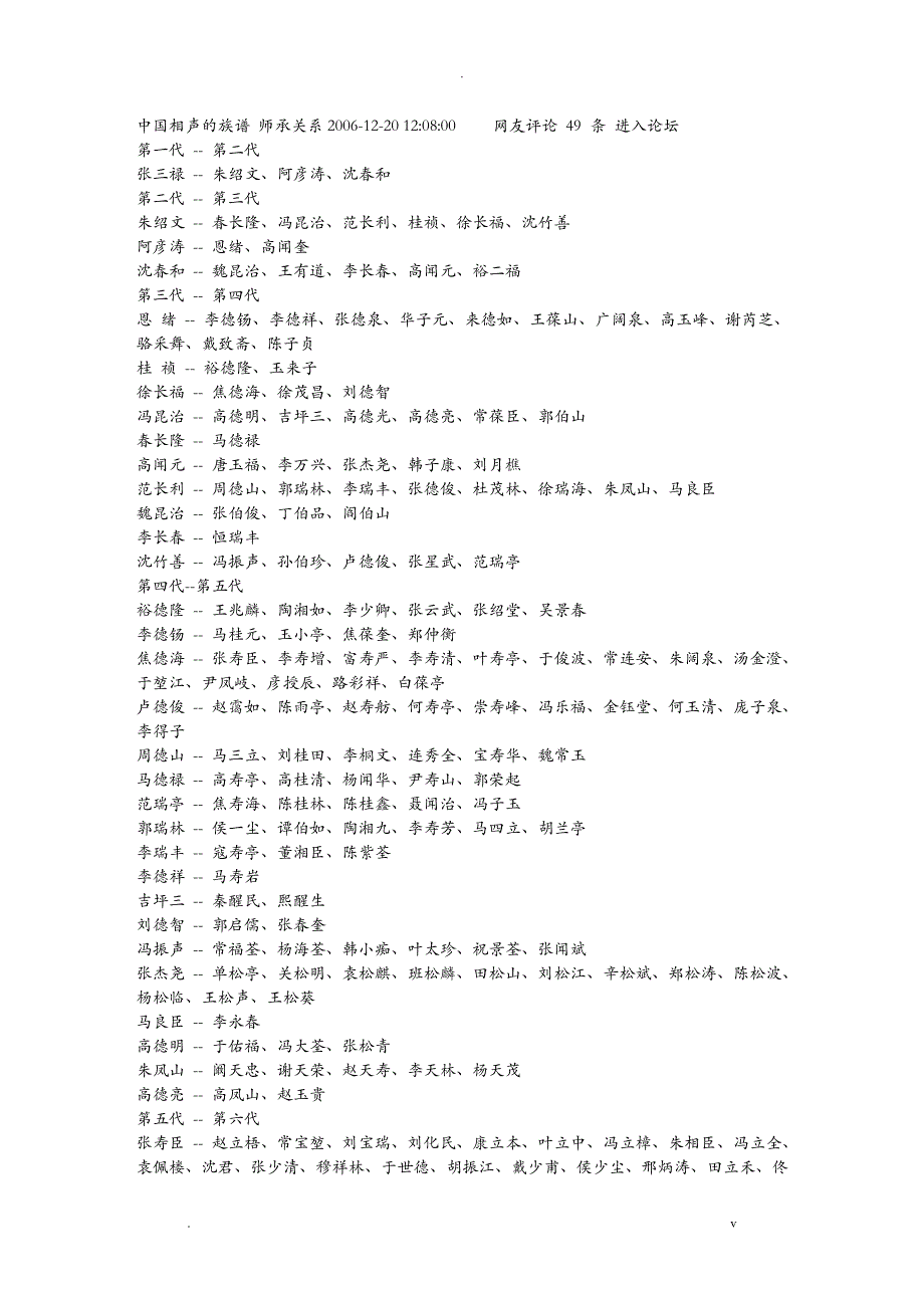 中国相声的族谱师承关系_第1页