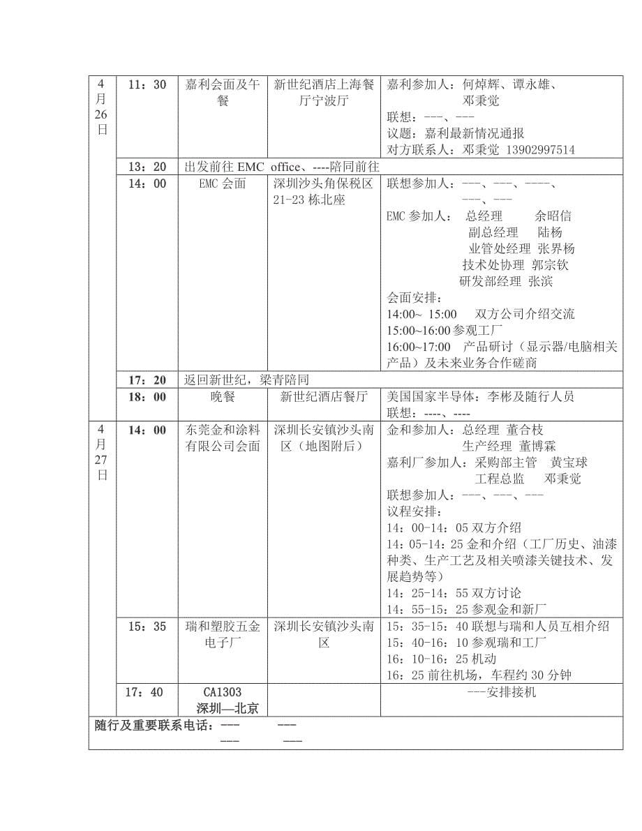 秘书工作手册：领导日程安排_第5页