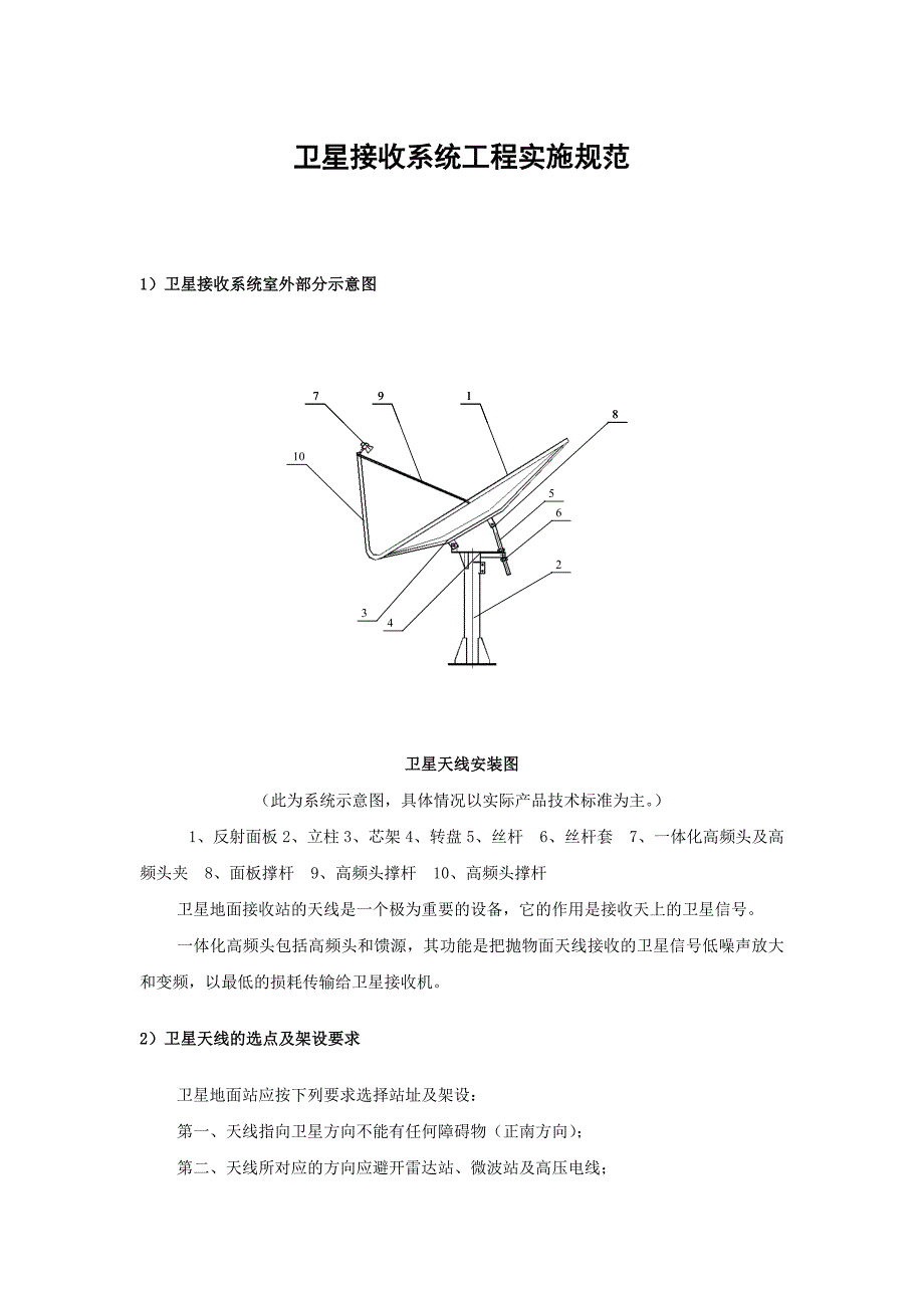 卫星接收系统工程实施规范_第1页