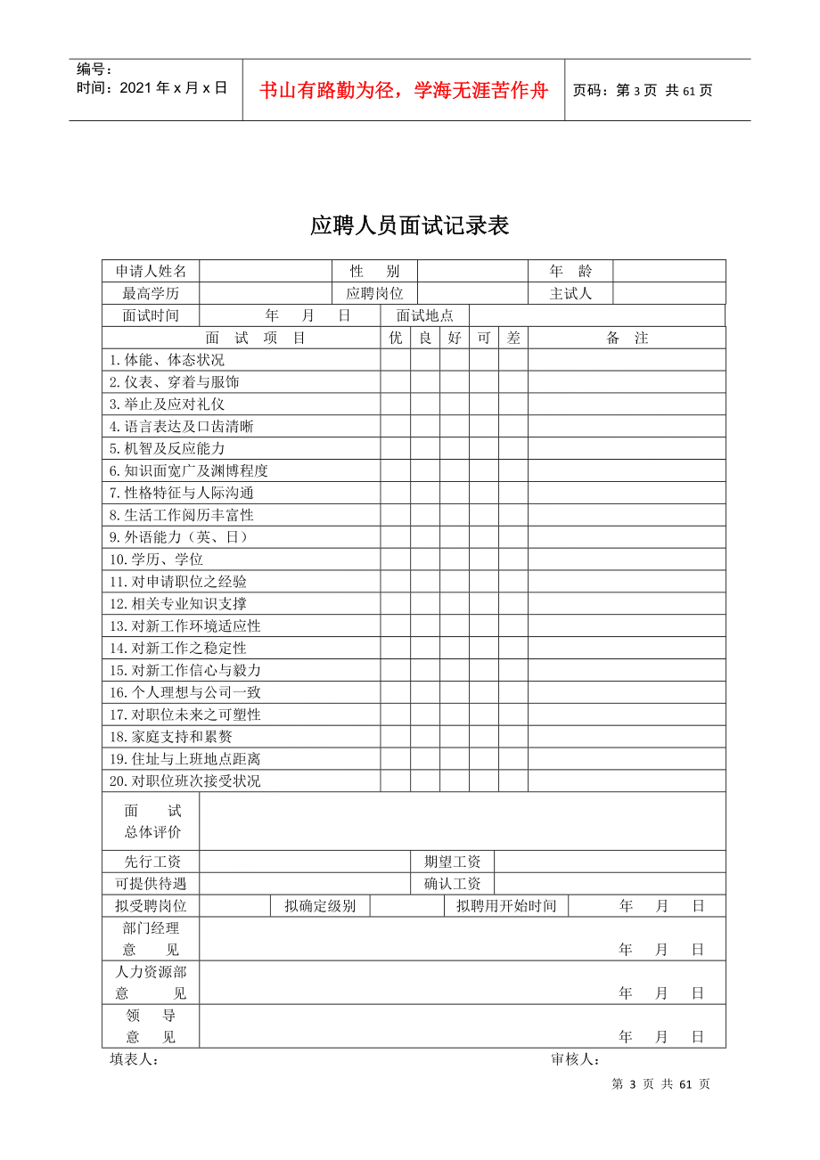 某集团公司全套人力资源管理图表(55个)_第3页