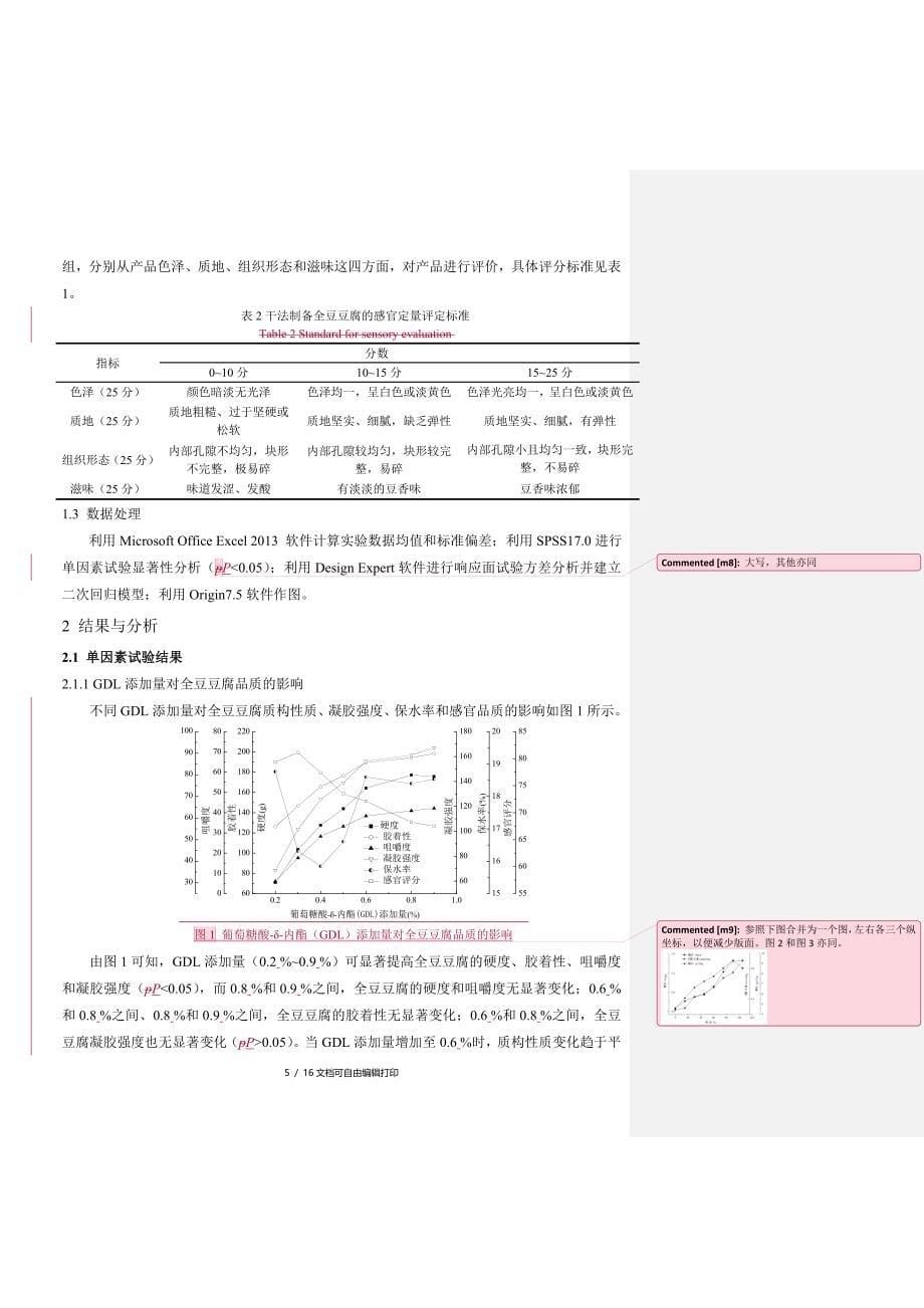 响应面法优化全豆豆腐凝固剂配方的研究_第5页