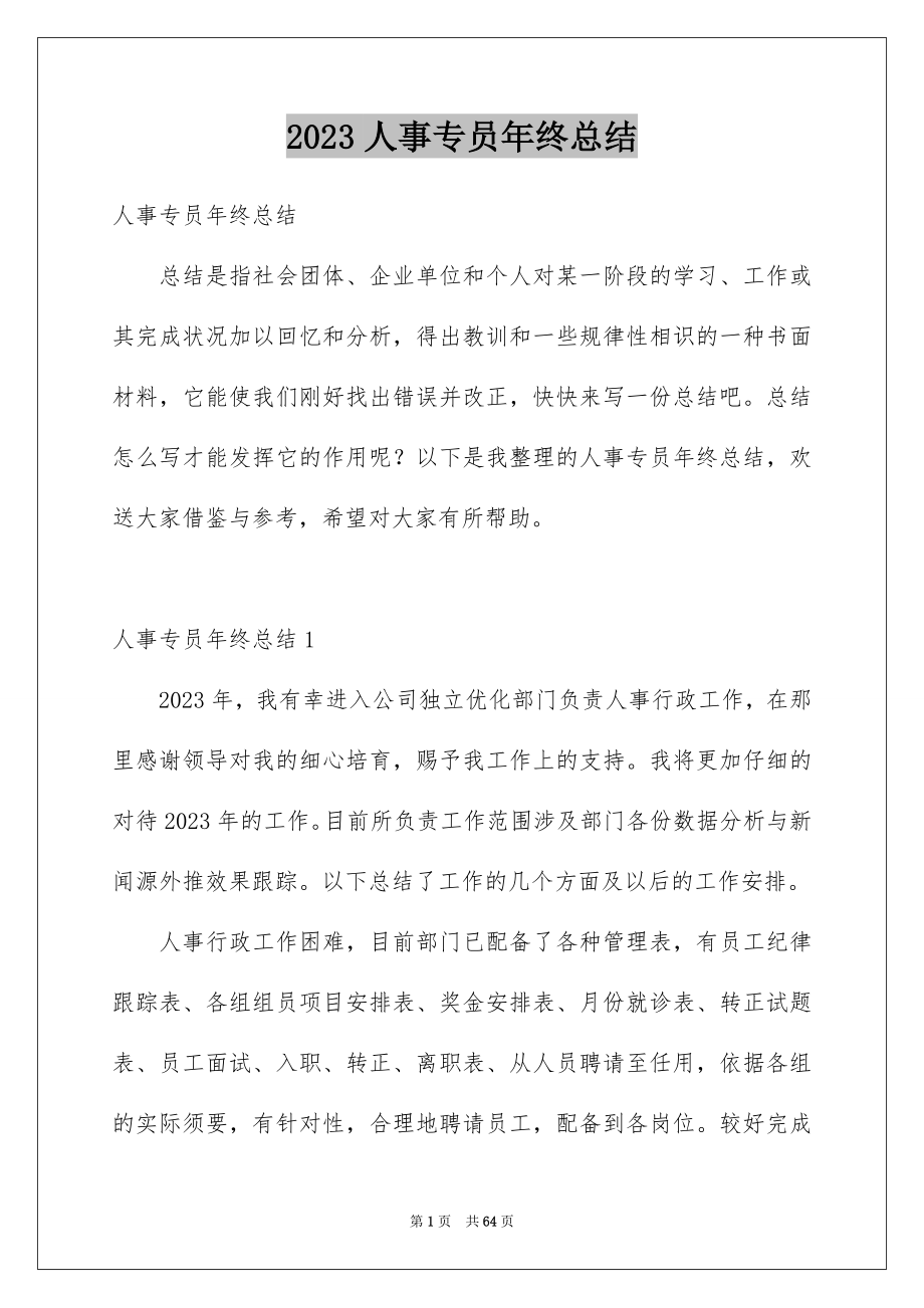 2023年人事专员年终总结29.docx_第1页