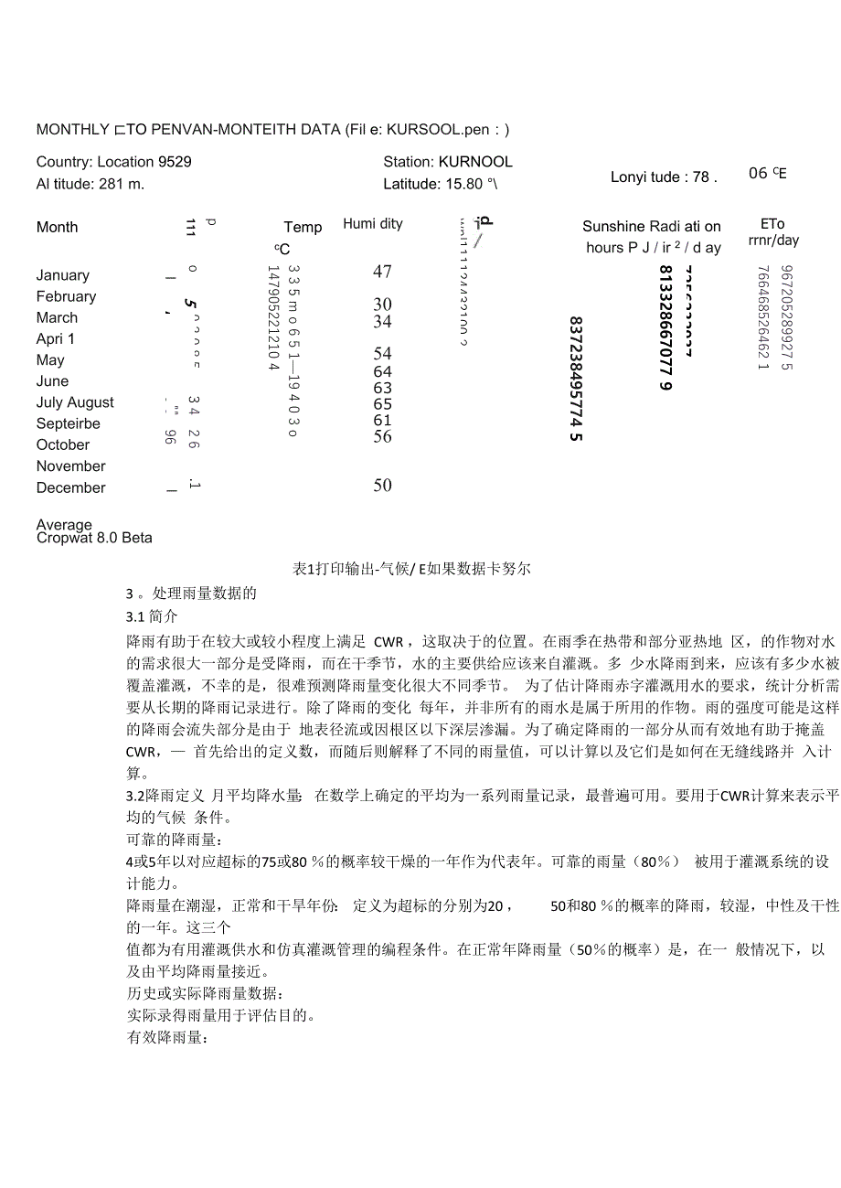 CROPWAT8 作物水分计算软件说明书_第3页