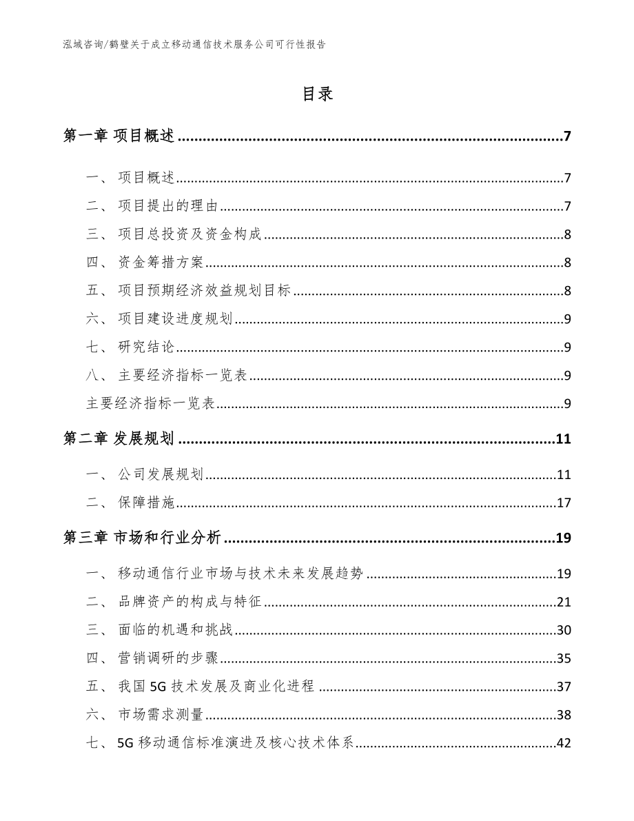 鹤壁关于成立移动通信技术服务公司可行性报告模板_第2页