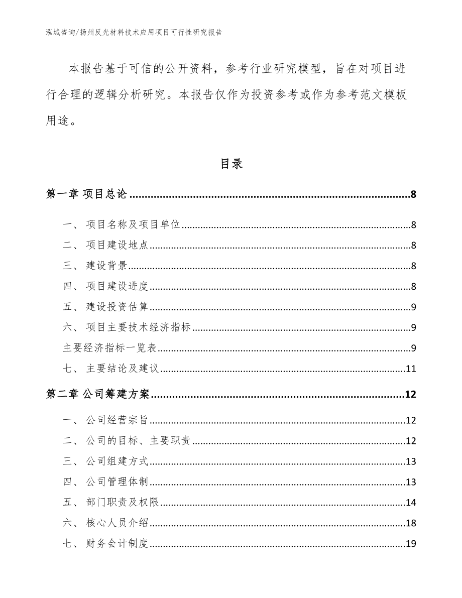 扬州反光材料技术应用项目可行性研究报告_模板参考_第3页