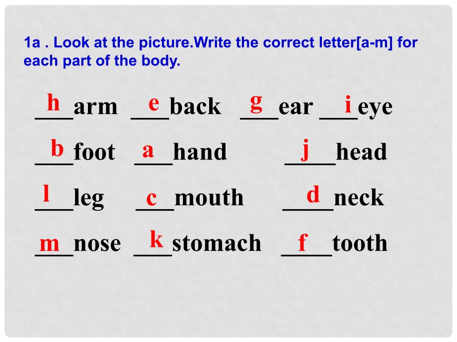 八年级英语下册 Unit 1 What&#39;s the matter？Section A period 1(1a1c)课件 （新版）人教新目标版_第4页