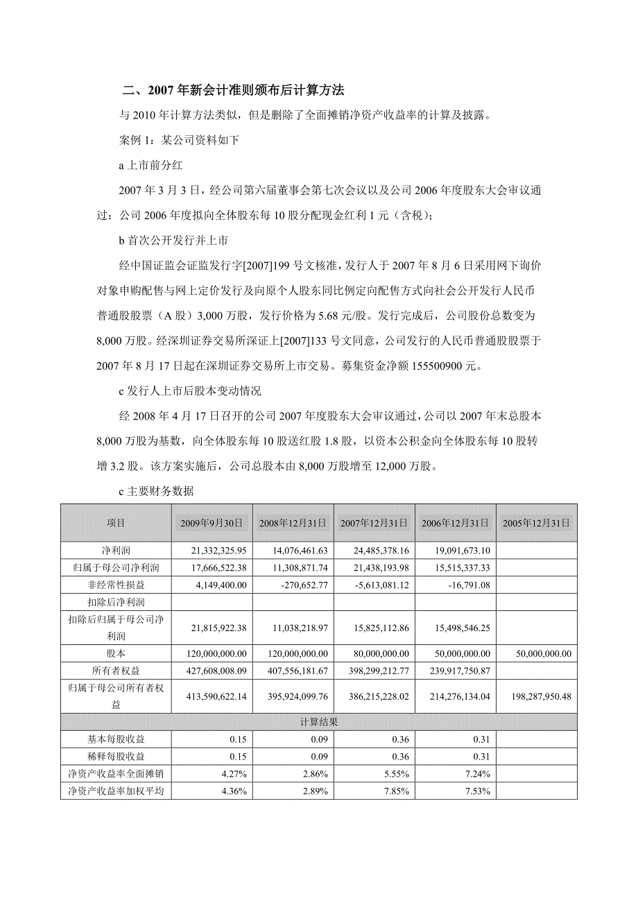 上市公司每股收益净资产收益率计算方法_第2页