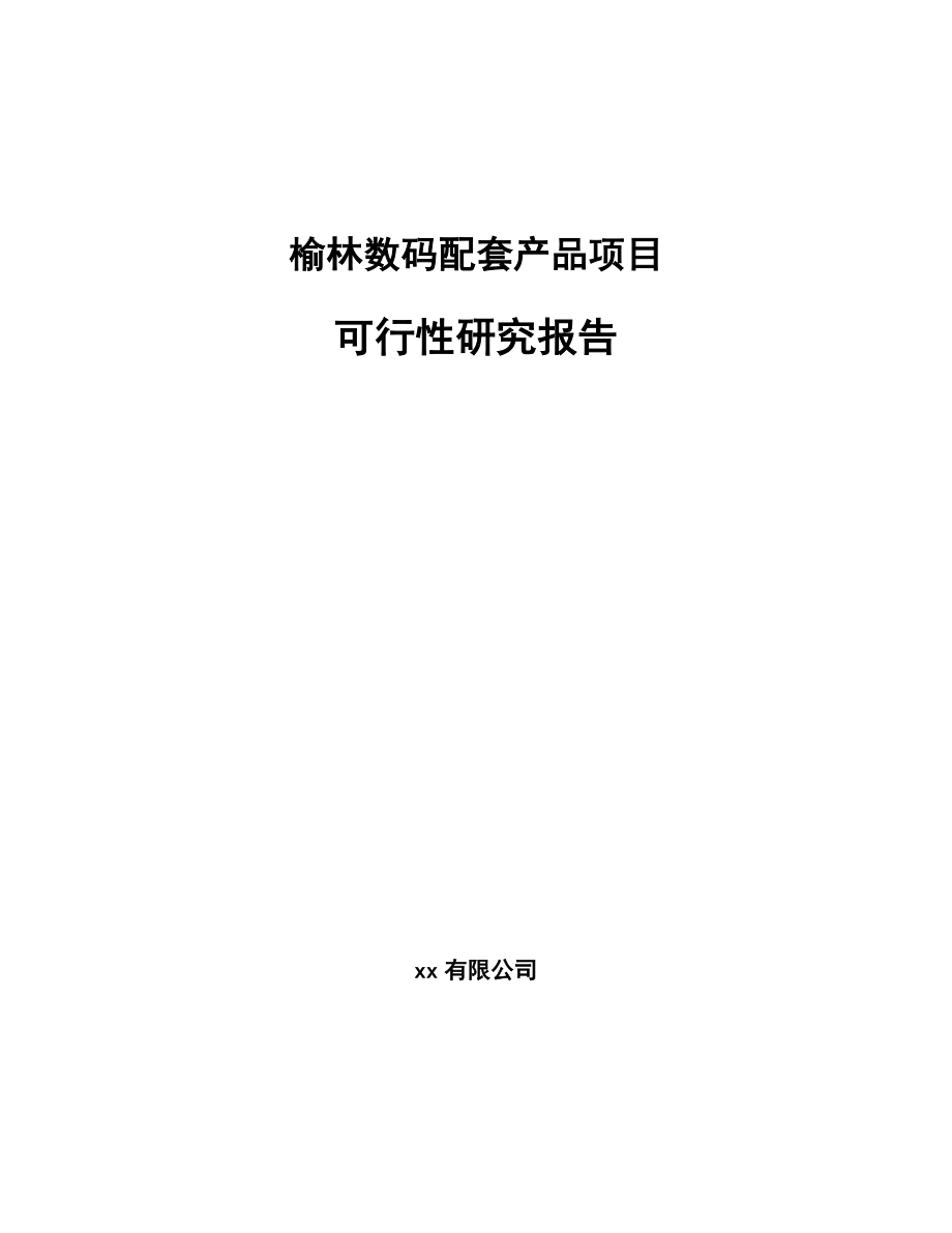 榆林数码配套产品项目可行性研究报告_第1页