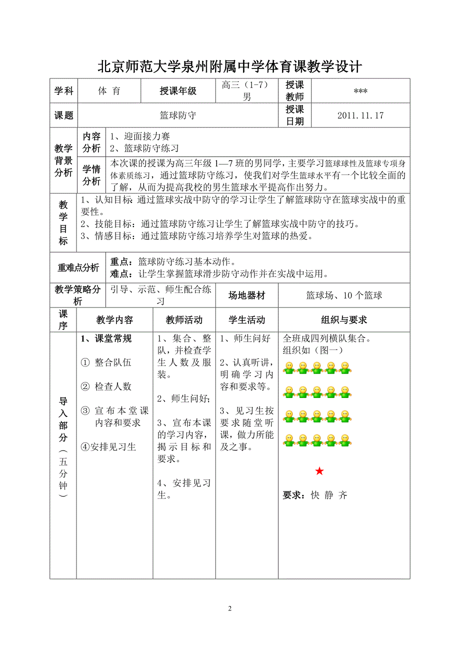 篮球防守(体育课教案)_第2页