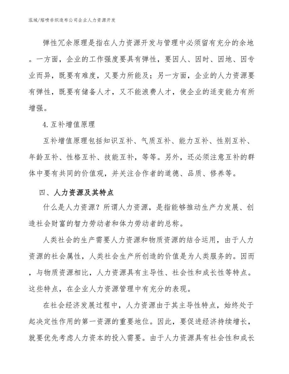 熔喷非织造布公司企业人力资源开发_第5页