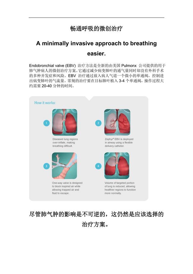 镜下肺减容治疗植入活瓣