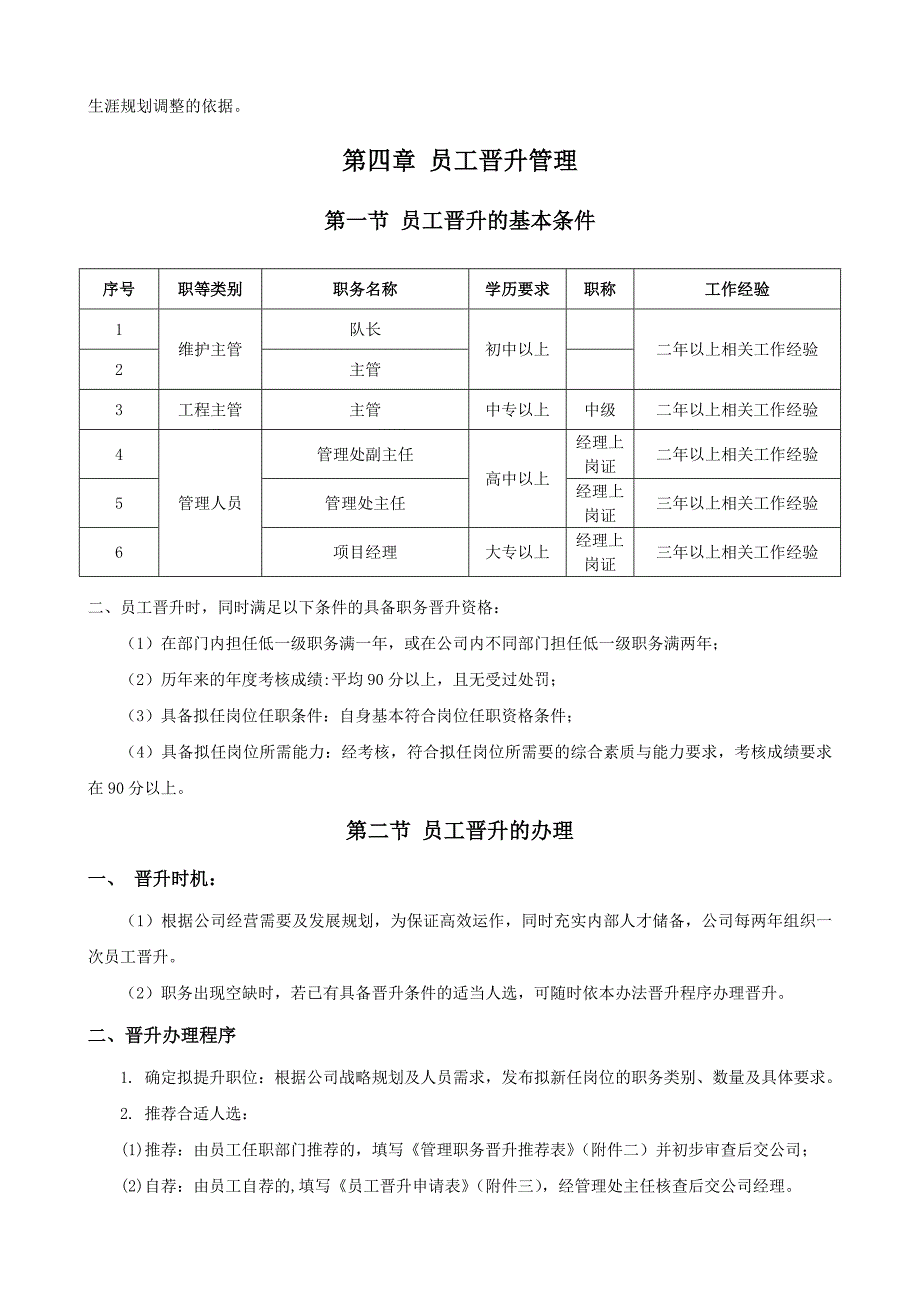 公司员工晋升管理制度完整版_第3页