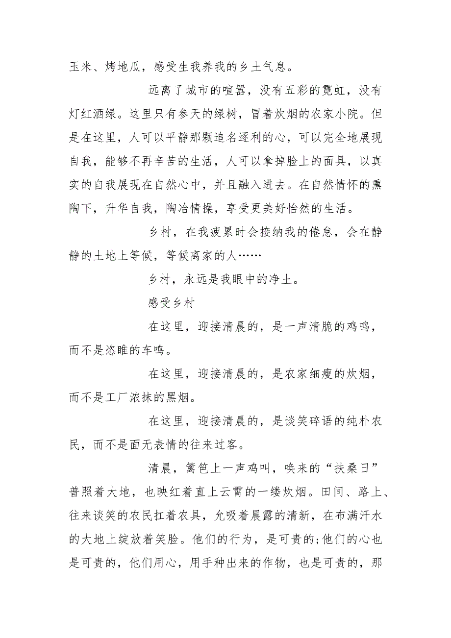 感受乡村高二作文.docx_第4页