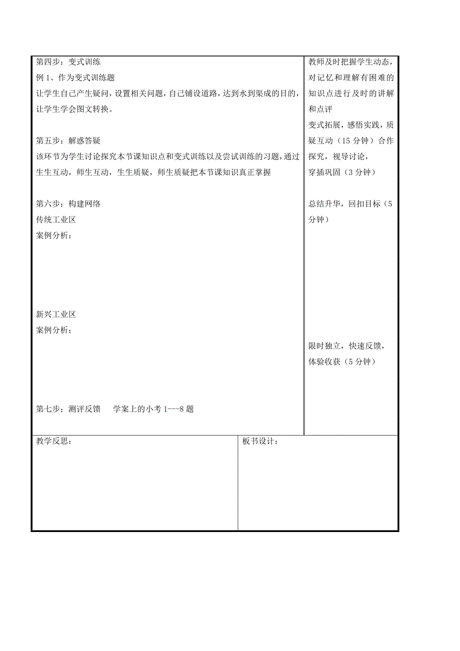 【精品】辽宁省本溪满族自治县高级中学人教版地理必修二4.3传统工业区和新工业区 教案_第3页