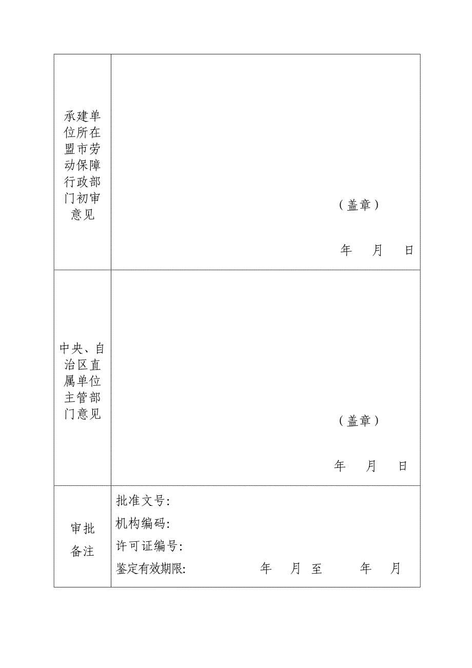 内蒙古自治区国家职业技能鉴定所审批表(1).doc_第5页