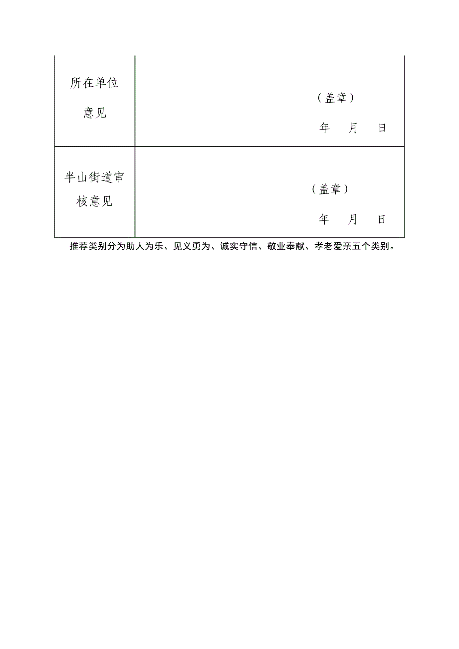 2017年（第四届）最美半山人活动推荐表_第2页