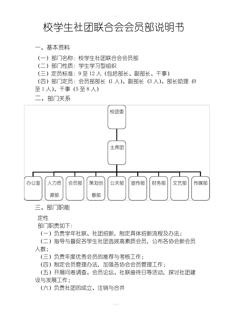 校学生社团联合会会员部说明书_第1页