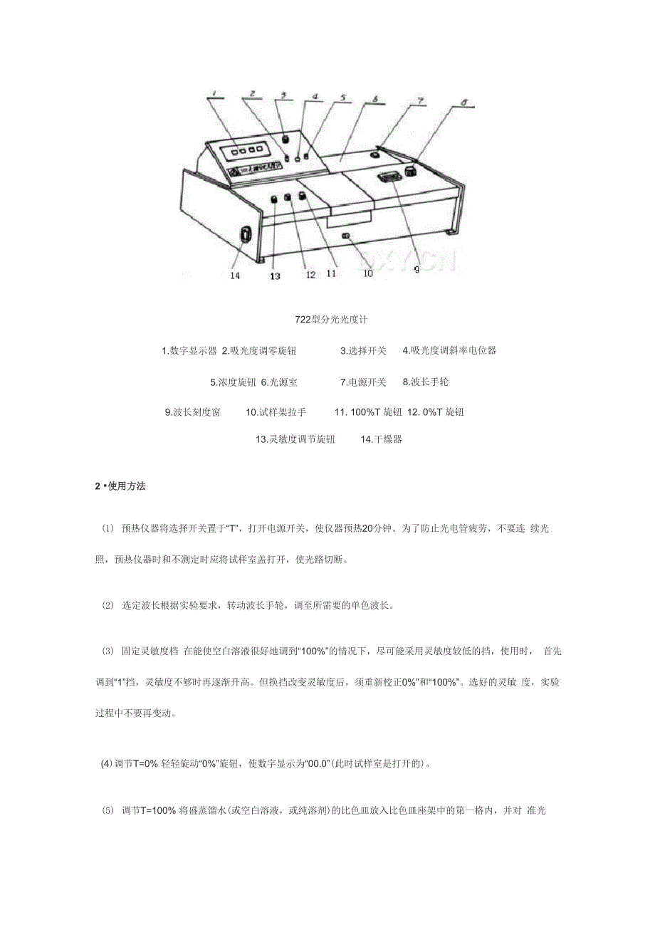 722光栅分光光度计原理及使用方法_第2页