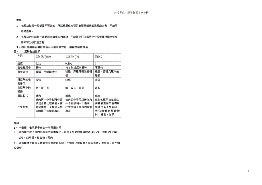 (完整版)原子物理知识点汇总(最新整理)_第2页