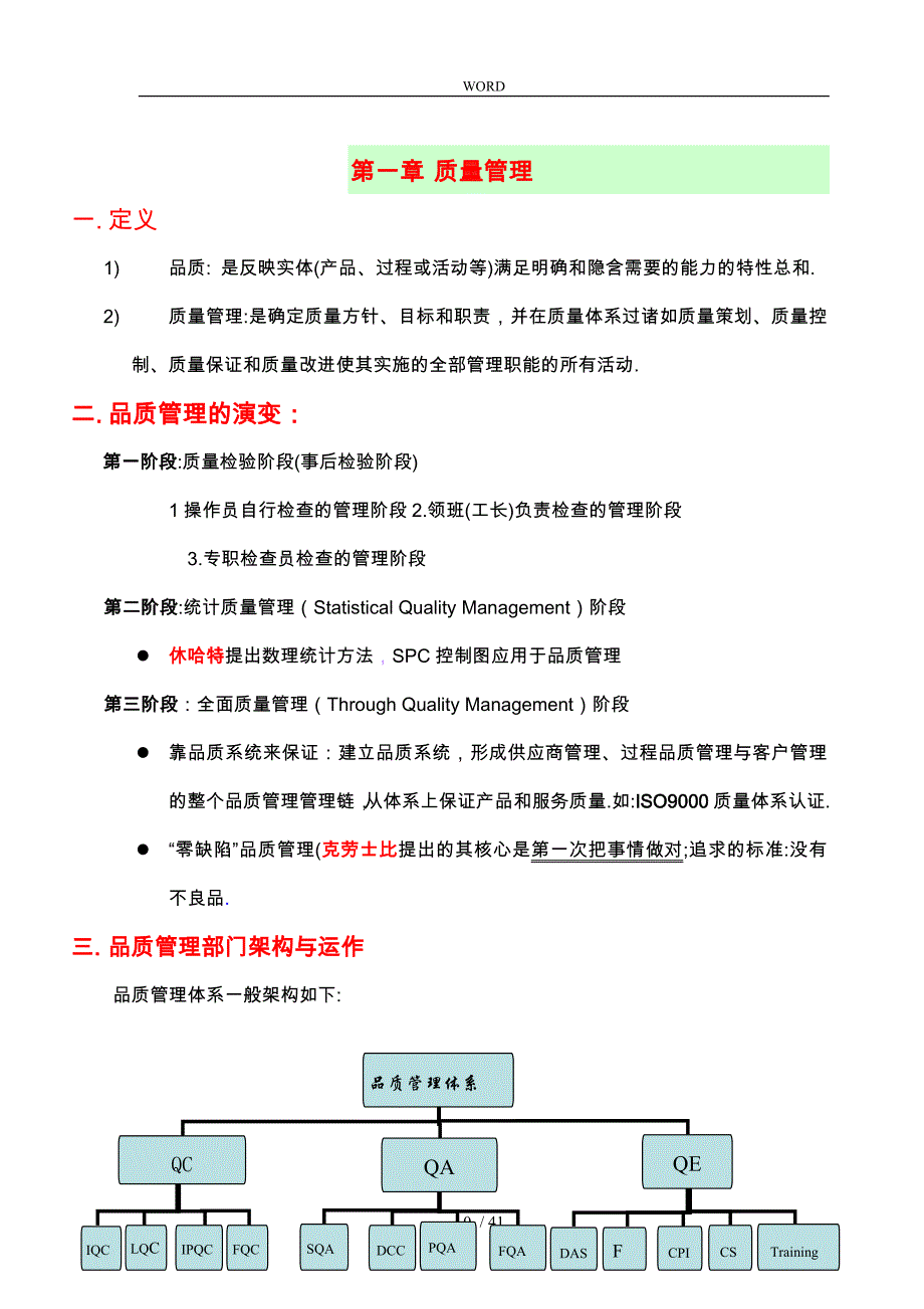 品管管理基础知识培训资料全_第1页