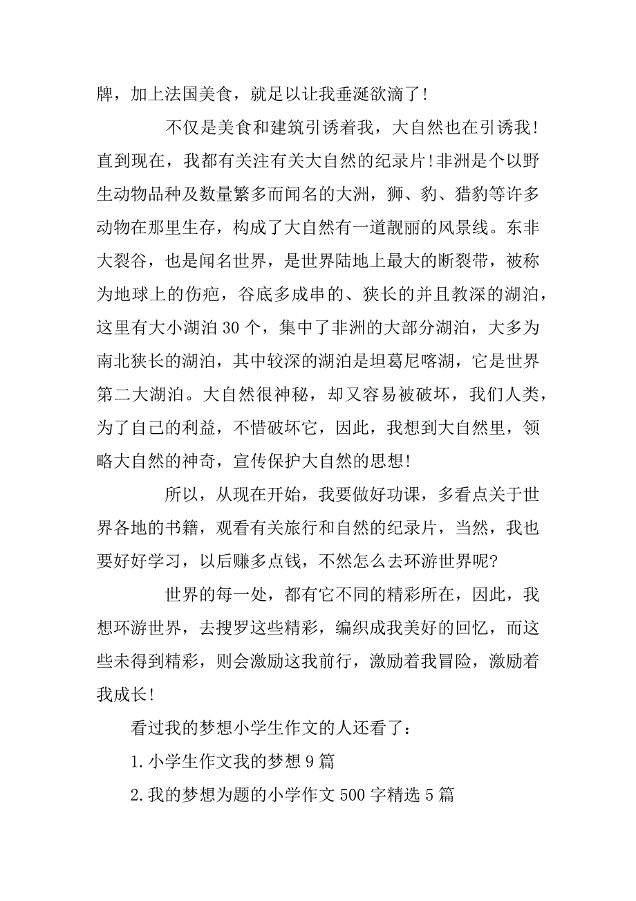 2023年我的梦想小学生作文_第4页