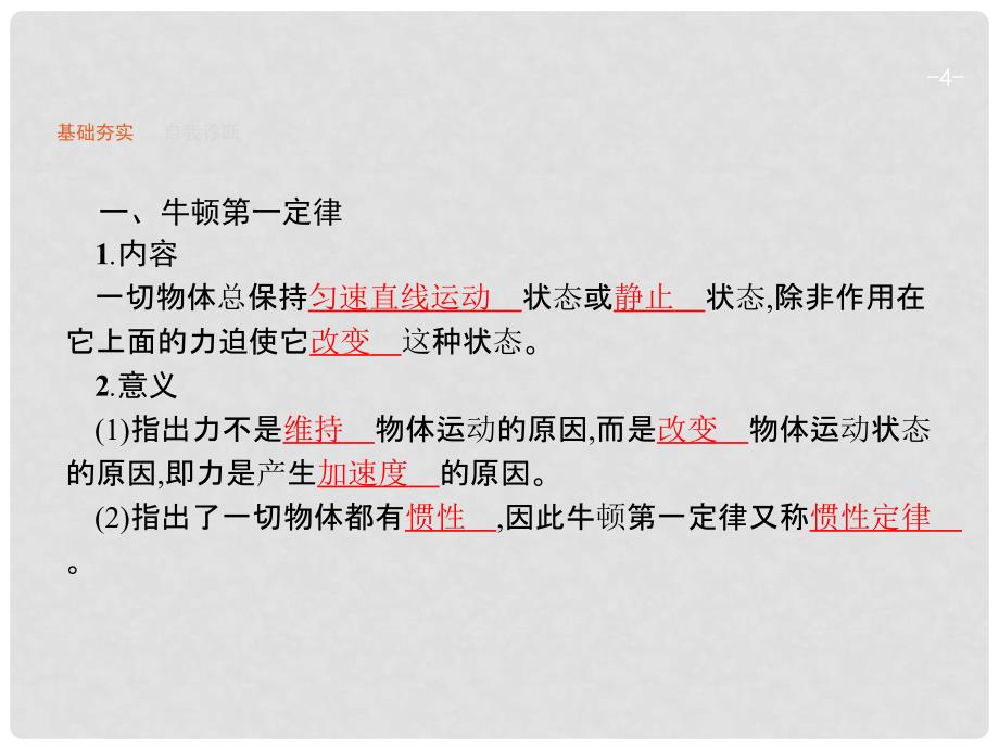 高考物理一轮复习 第三章 牛顿运动定律 1 牛顿第一定律 牛顿第三定律课件_第4页