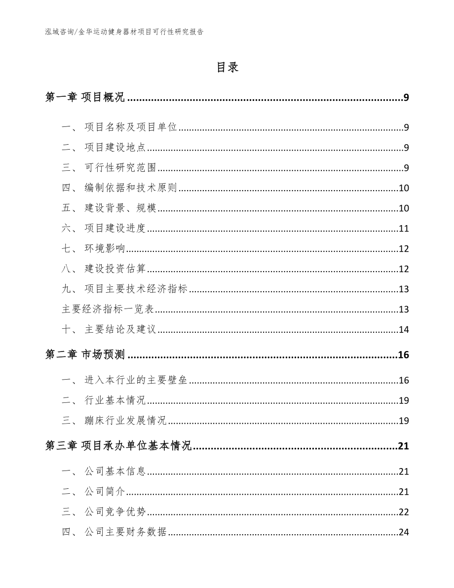 金华运动健身器材项目可行性研究报告【模板范本】_第2页