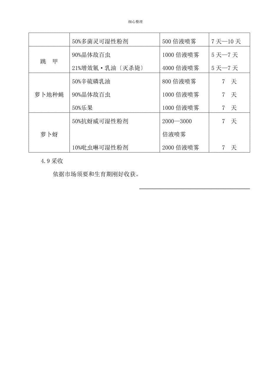 无公害食品萝卜生产技术规程_第5页