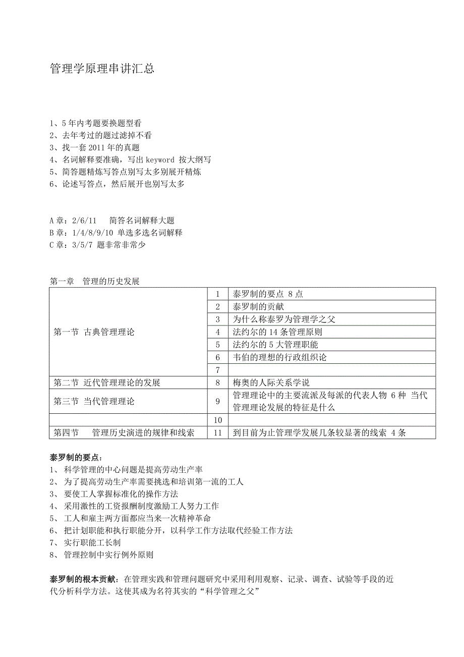 同等学力管理学原理内容总结0503.doc_第1页