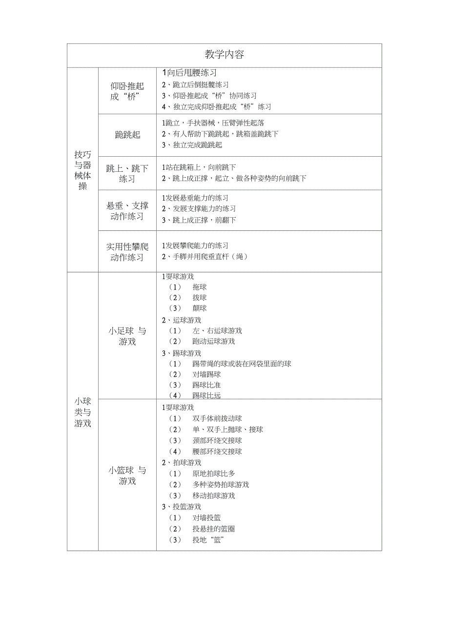 三~四年级体育教学内容_第3页