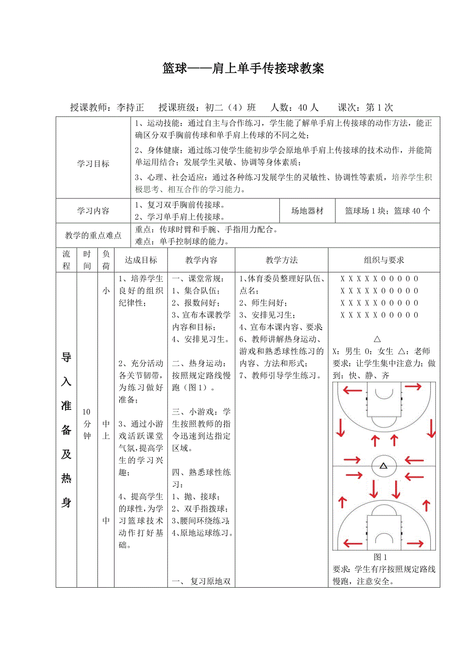 篮球——肩上单手传接球教学设计[2]_第2页