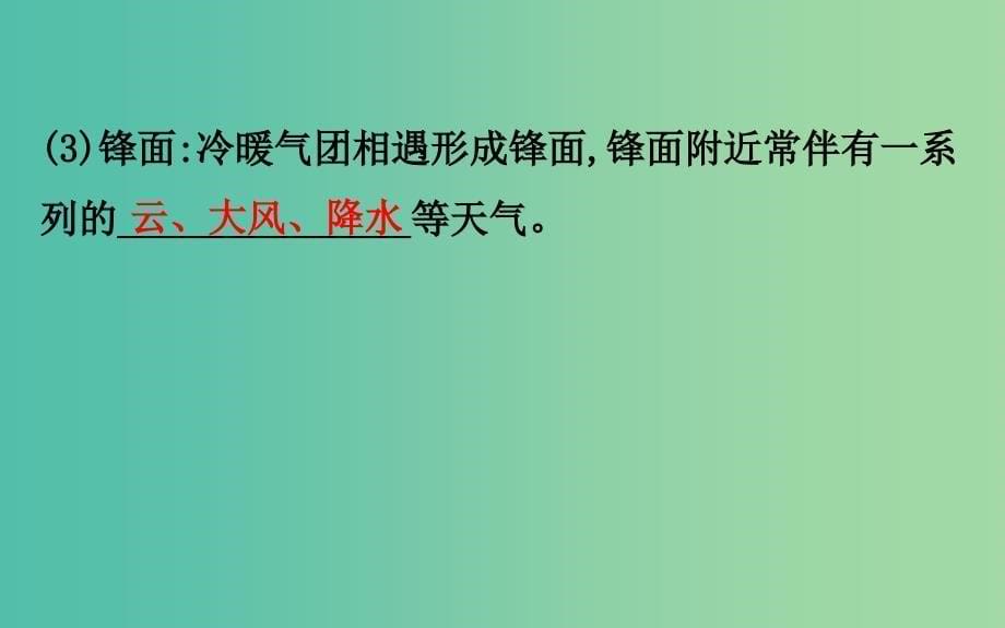 2019届高考地理一轮复习第二章自然环境中的物质运动和能量交换2.4常见的天气系统与气候课件新人教版.ppt_第5页