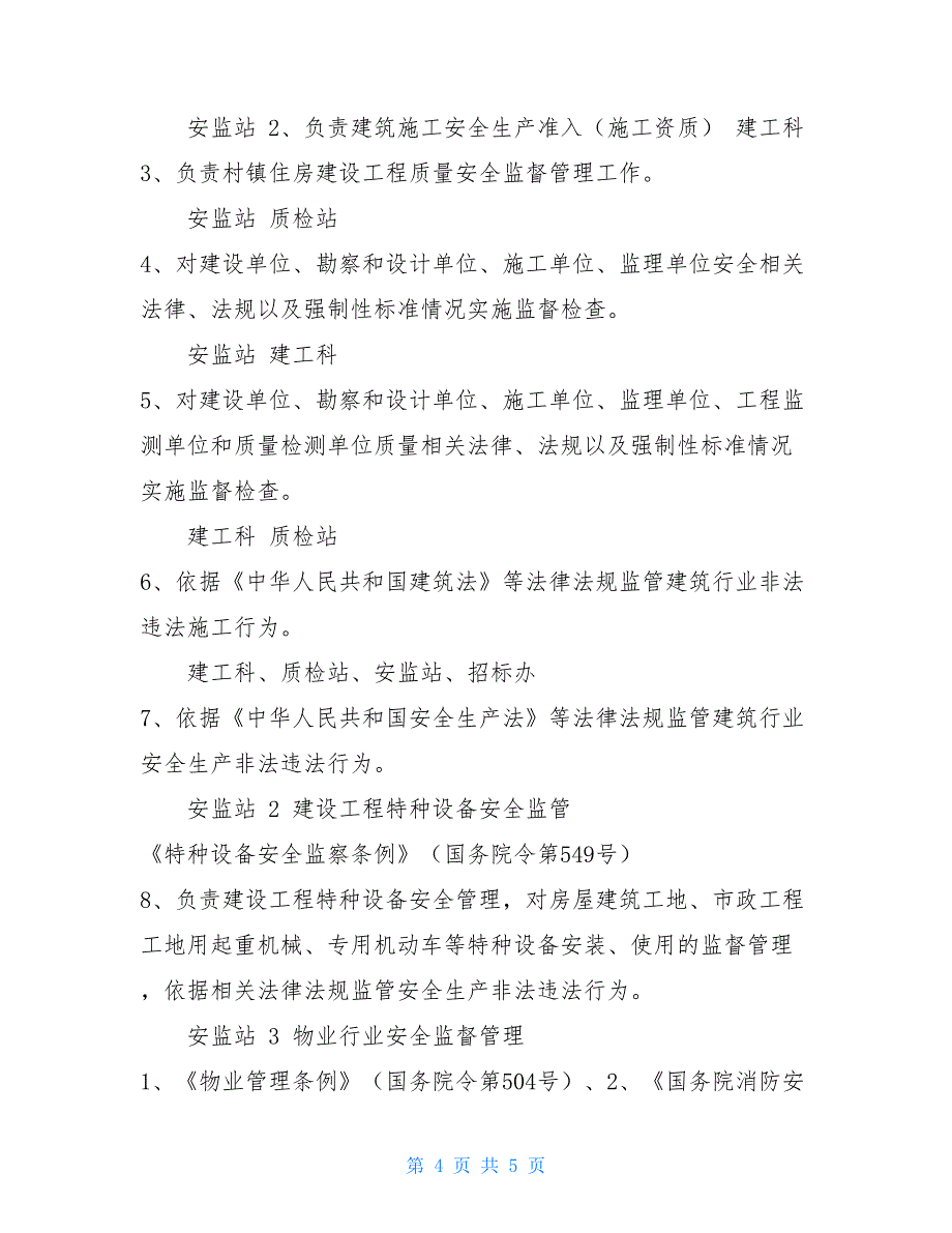 县住房和城乡建设局安全生产主要责任清单 .doc_第4页