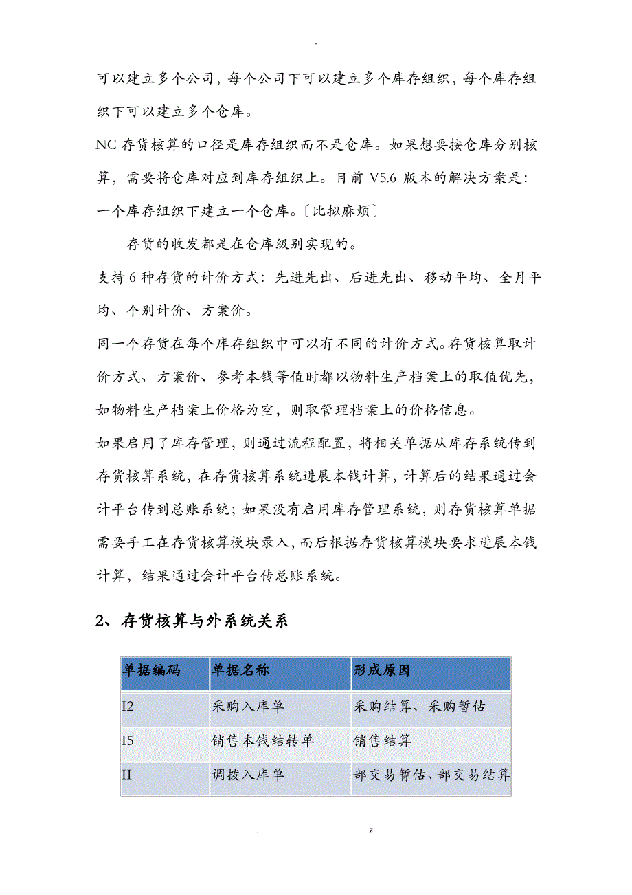 用友NC5存货核算-存货核算参数及使用概述_第4页