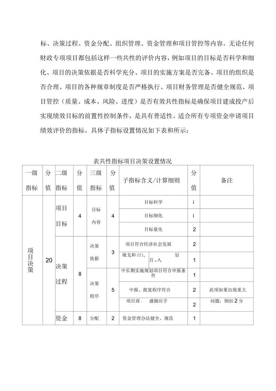 重庆市财政专项资金绩效评价指标体系_第5页