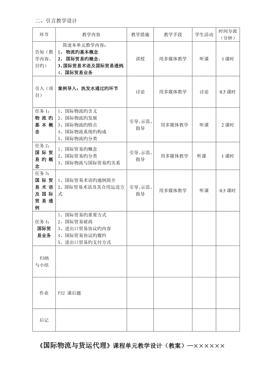 国际物流与货运代理教案分解_第2页