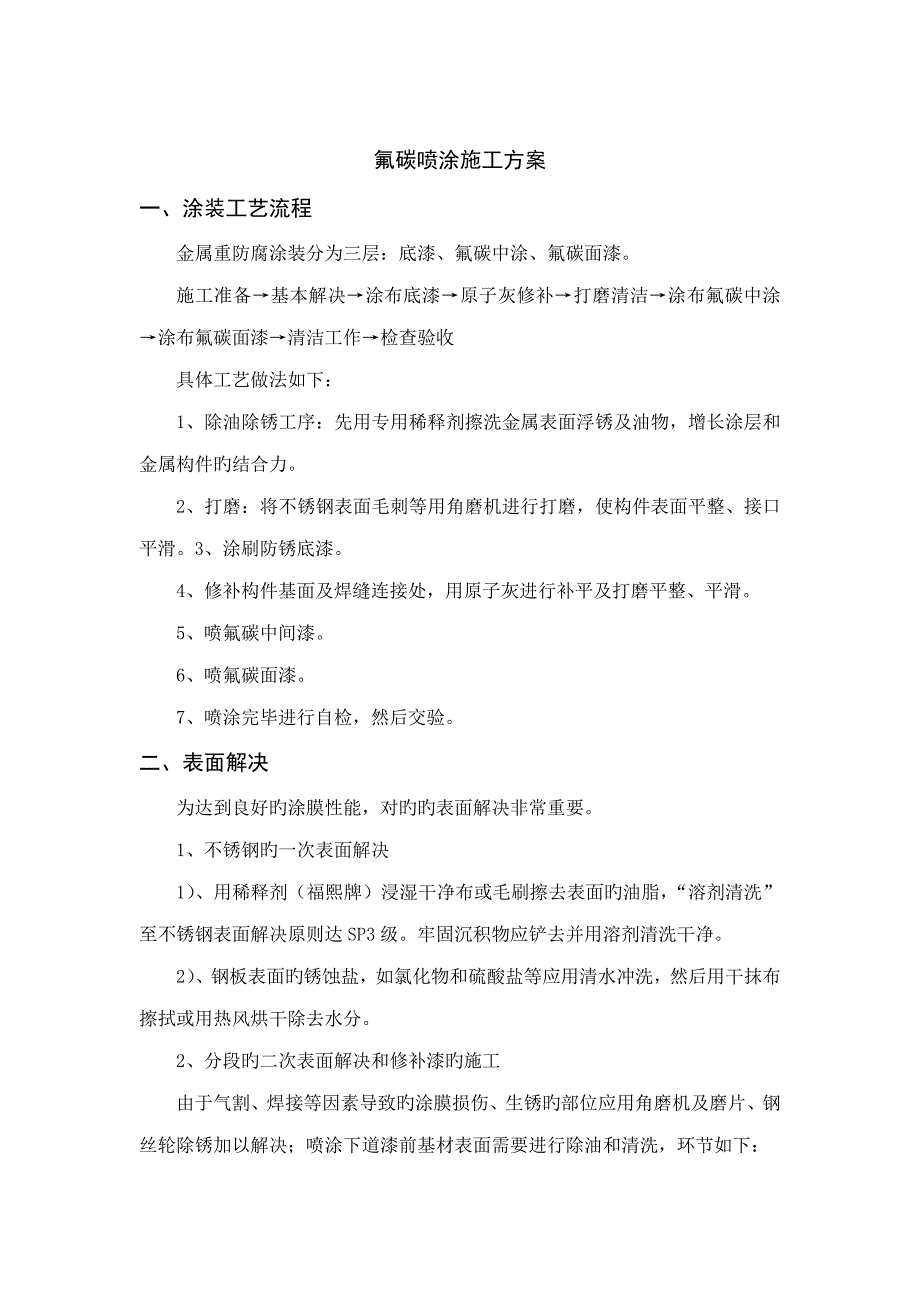 氟碳喷涂综合施工专题方案_第1页