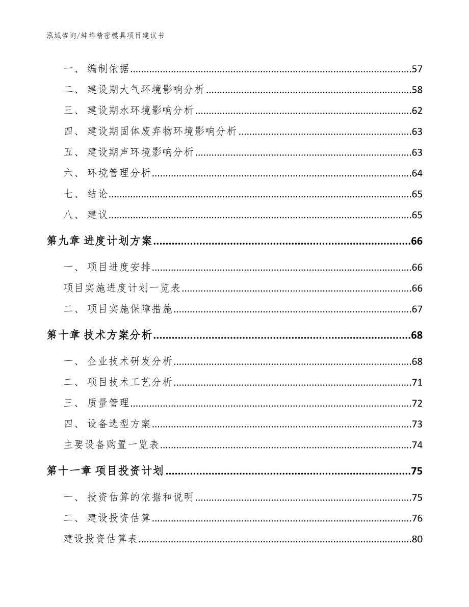 蚌埠精密模具项目建议书【参考范文】_第3页