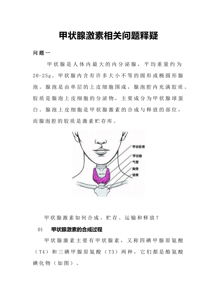 甲状腺激素相关问题释疑.docx_第1页