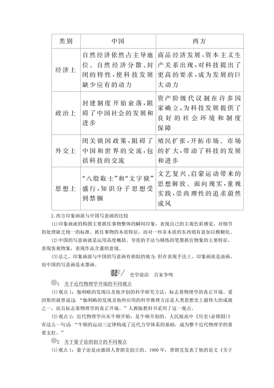 高考历史一轮复习 第十五单元 近现代世界科技和文艺单元整合教案 新人教版_第4页