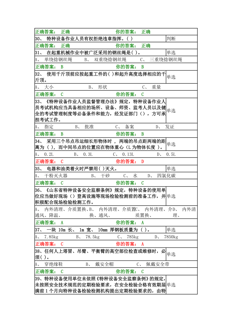 起重机指挥题库_第3页