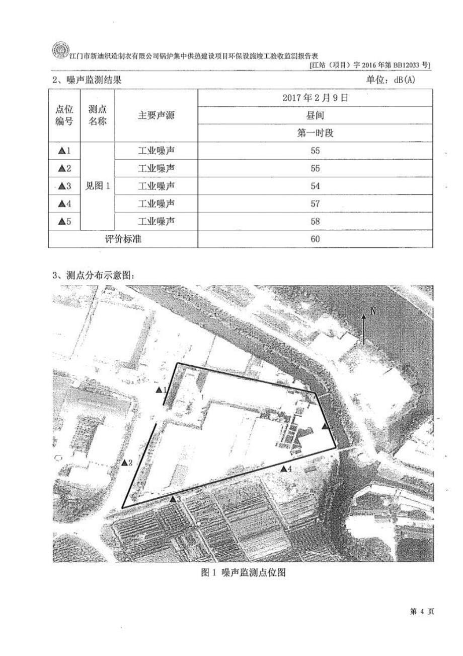 江门市新迪织造制衣有限公司锅炉集中供热建设项目验收监测（调查） 报告书.docx_第5页