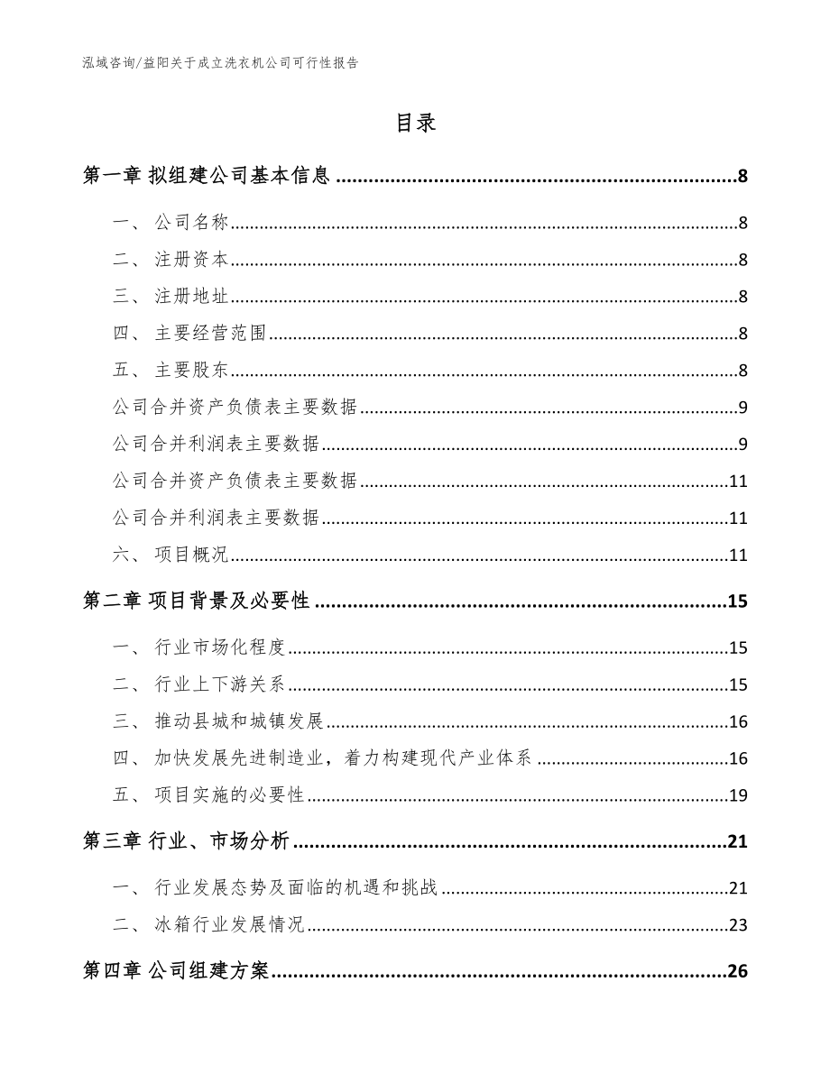 益阳关于成立洗衣机公司可行性报告（范文）_第2页